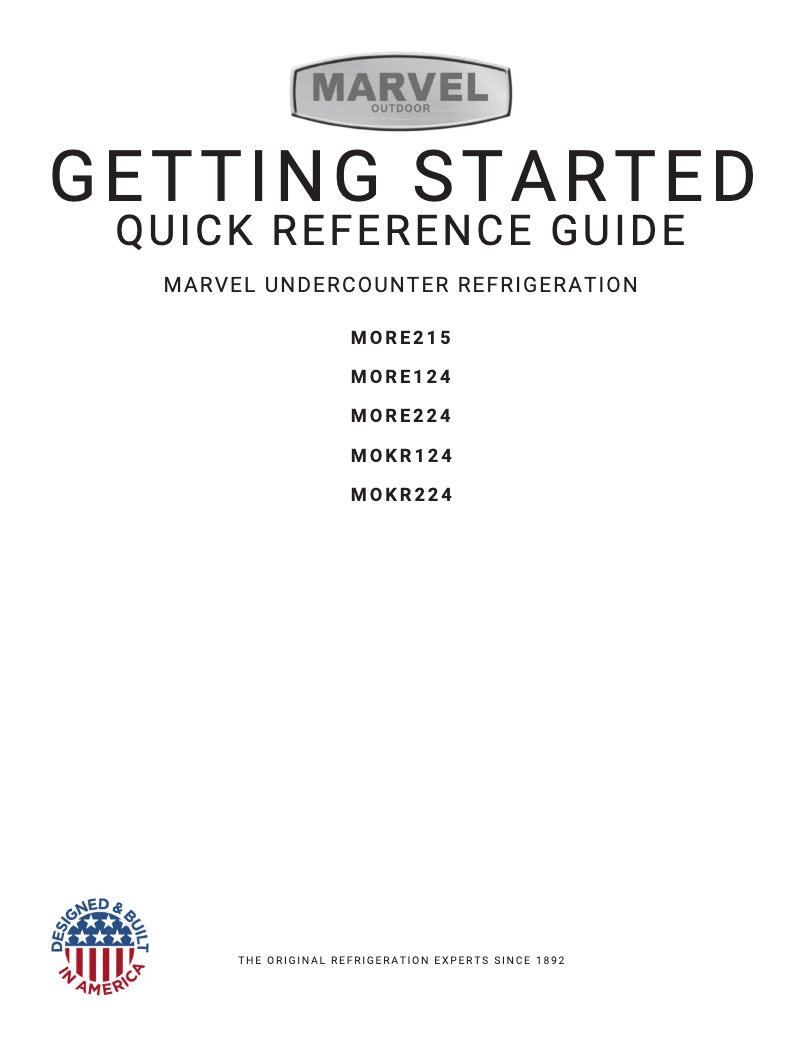 Page 1 of the manual User Manual Marvel MOKR124