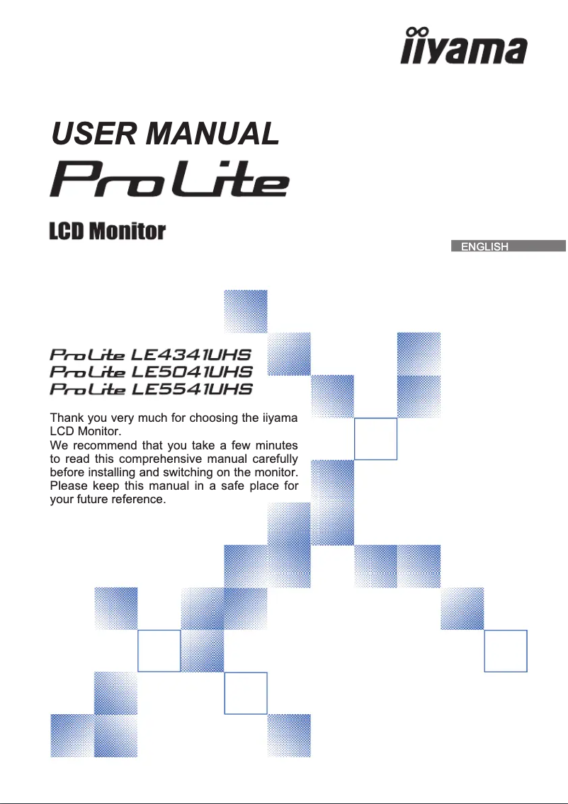 First page image of the manual for ProLite LE4341UHS