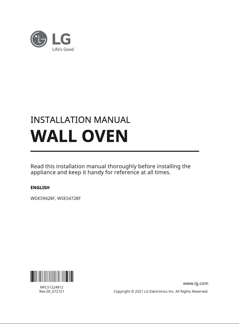 First page image of the manual for WDES9428F