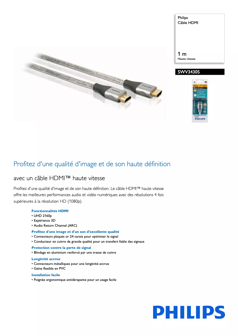 First page image of the manual for SWV3430S