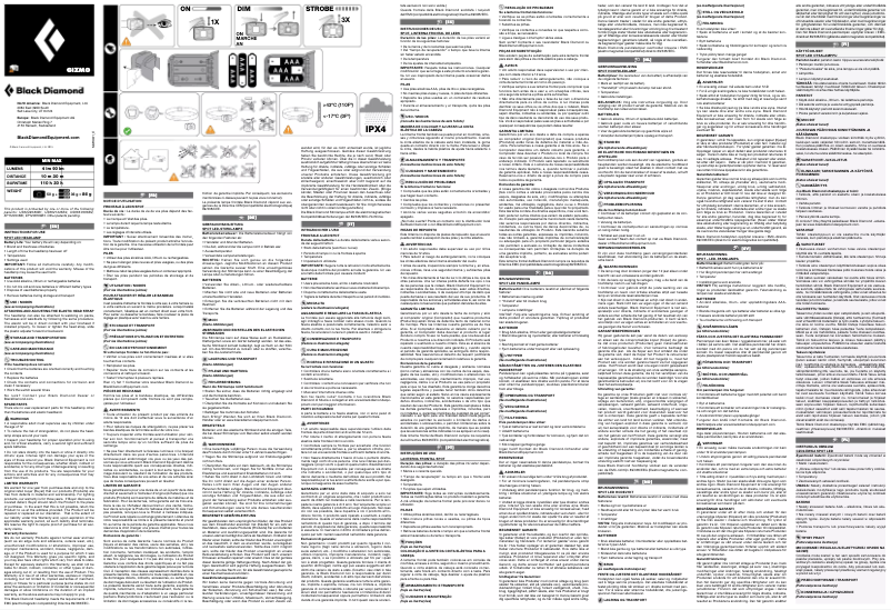 Page 1 of the manual User Manual Black Diamond Gizmo