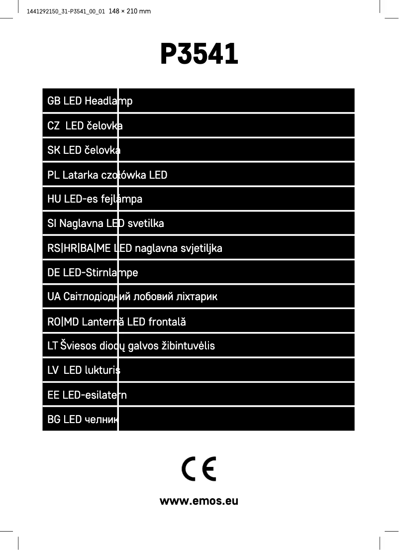 First page image of the manual for P3541