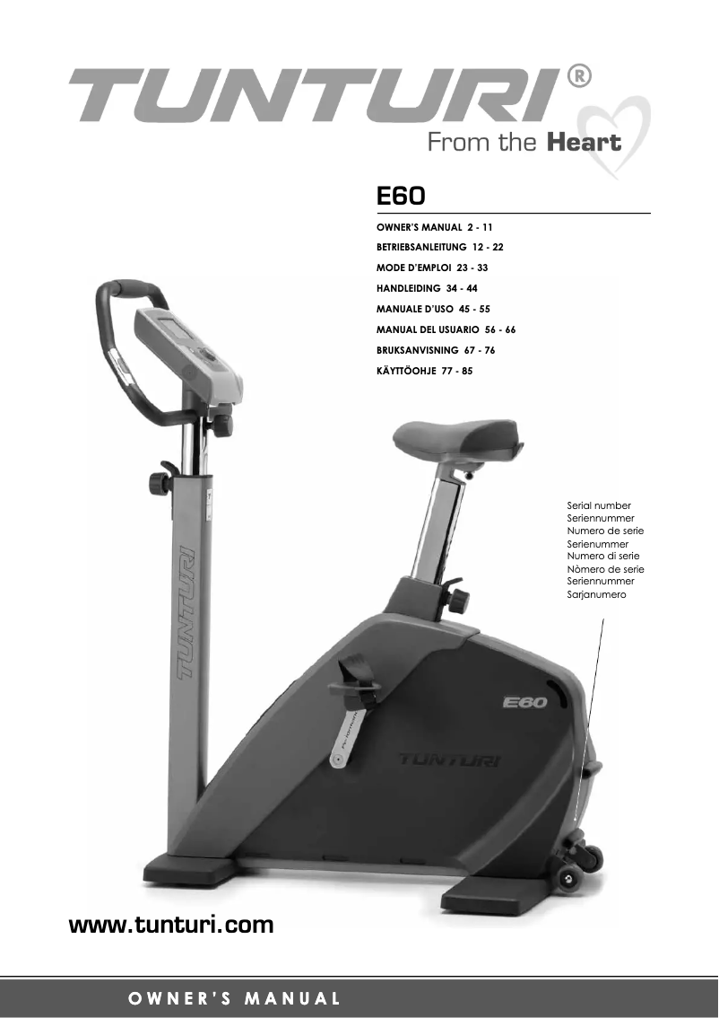 First page image of the manual for E60