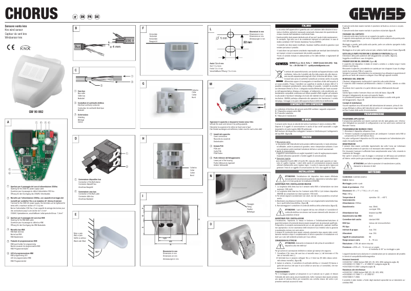 Page 1 of the manual User Manual Gewiss GW90882