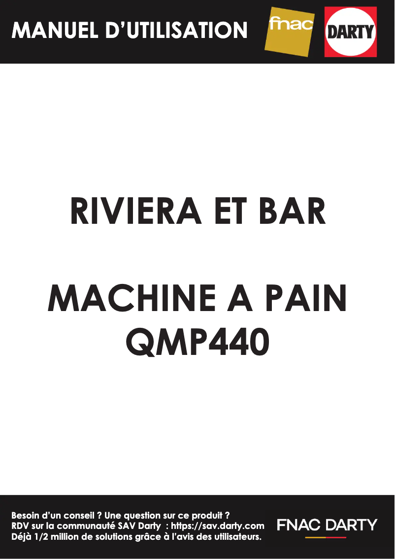 First page image of the manual for QMP440