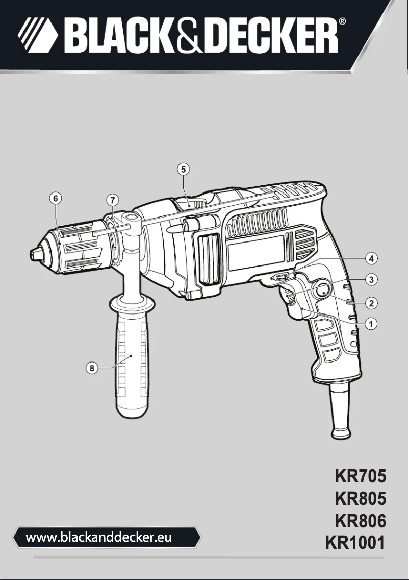 Page 1 of the manual User Manual Black & Decker KR806