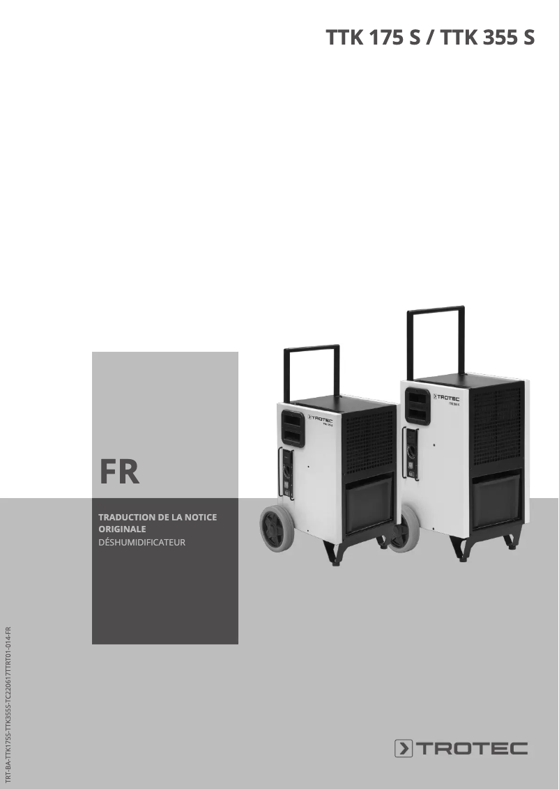 Page 1 of the manual User Manual Trotec TTK 355 S