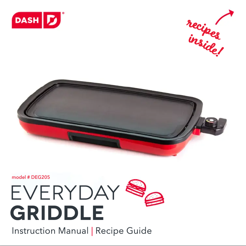 First page image of the manual for Everyday Griddle DEG200GBAQ01