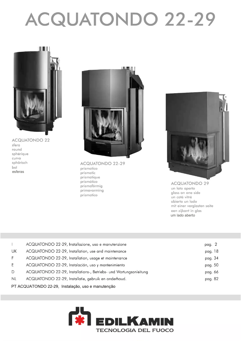 First page image of the manual for ACQUATONDO