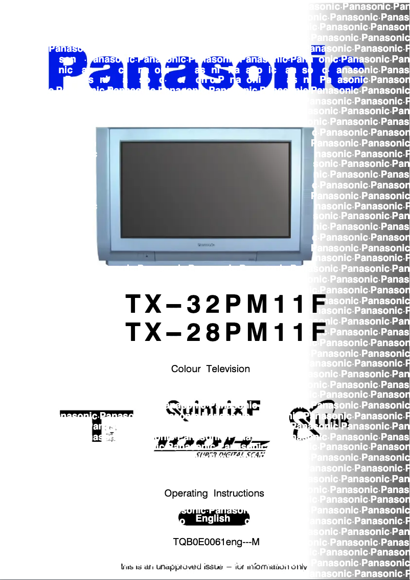 First page image of the manual for TX-32PM11F