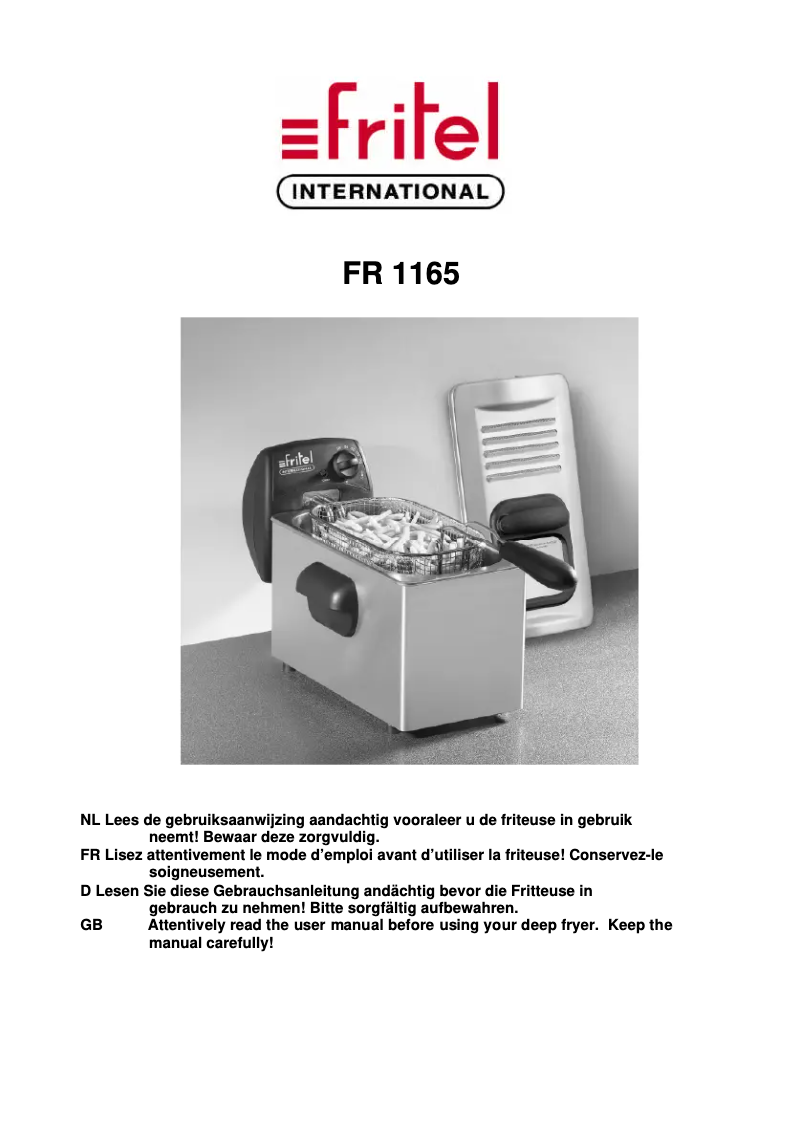 First page image of the manual for FR 1165