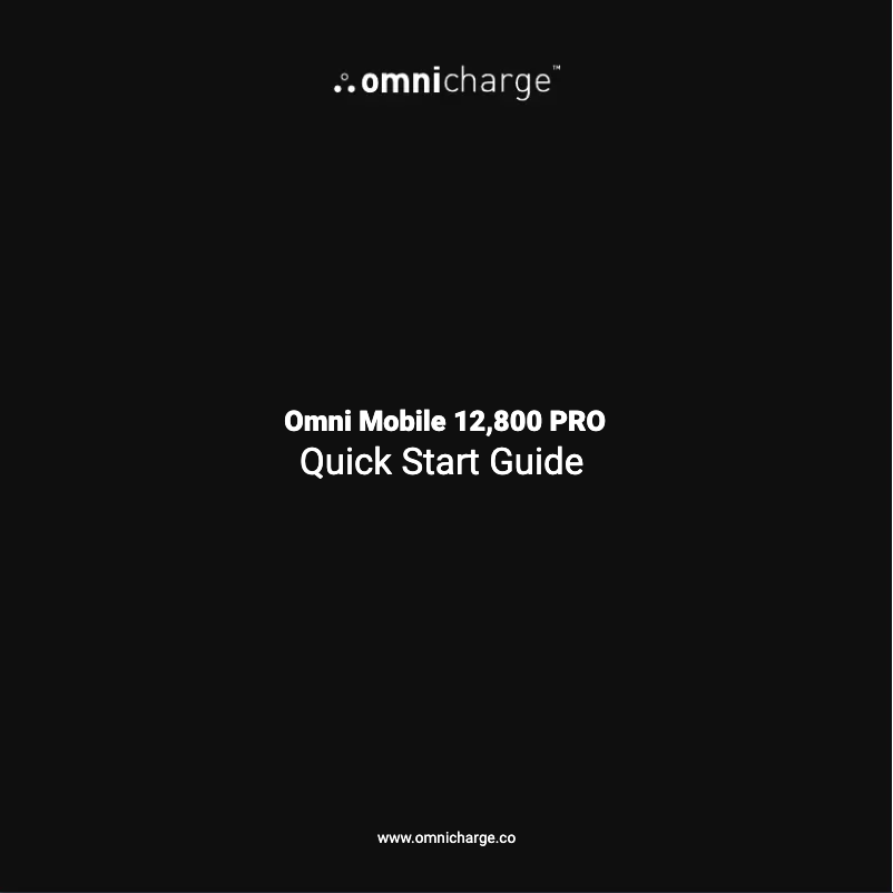 First page image of the manual for Omni Mobile 12,800 PRO