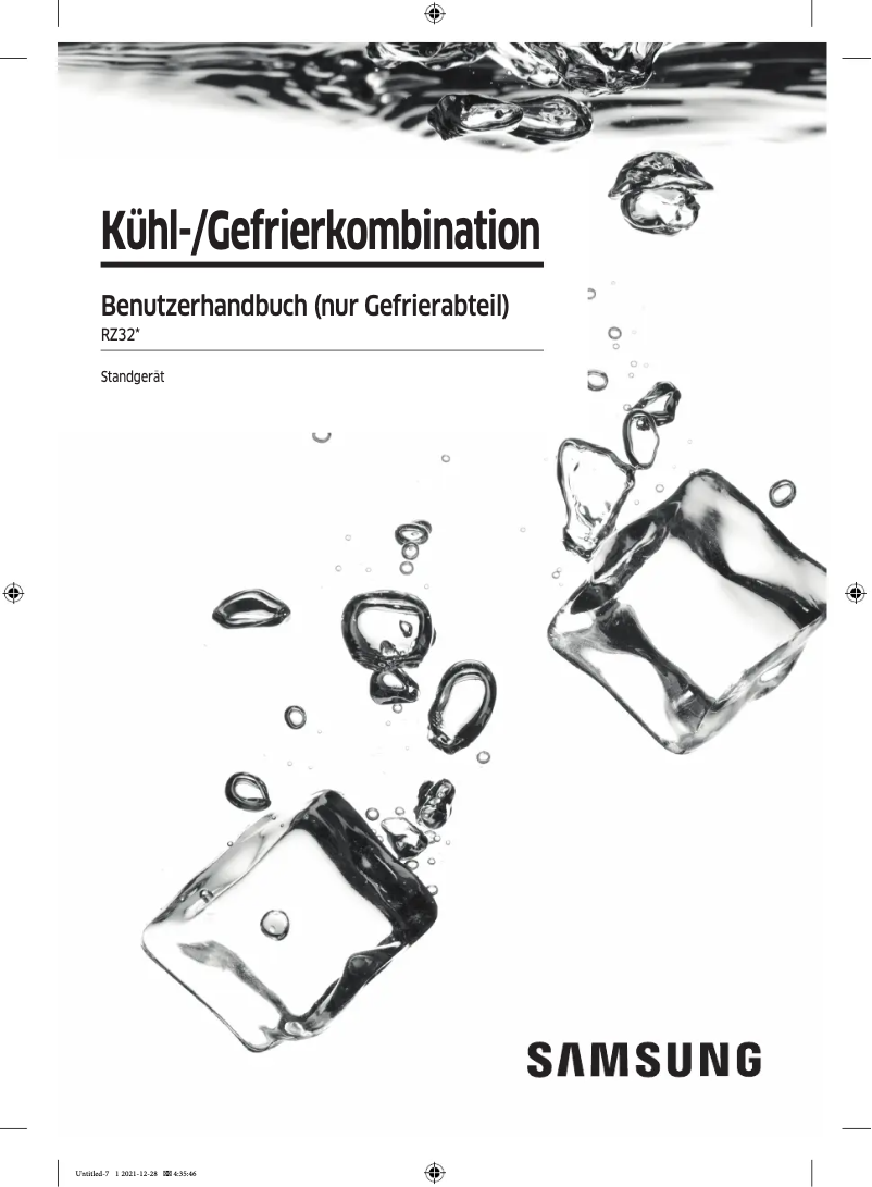 Page 1 of the manual User Manual Samsung RZ32M7115S9