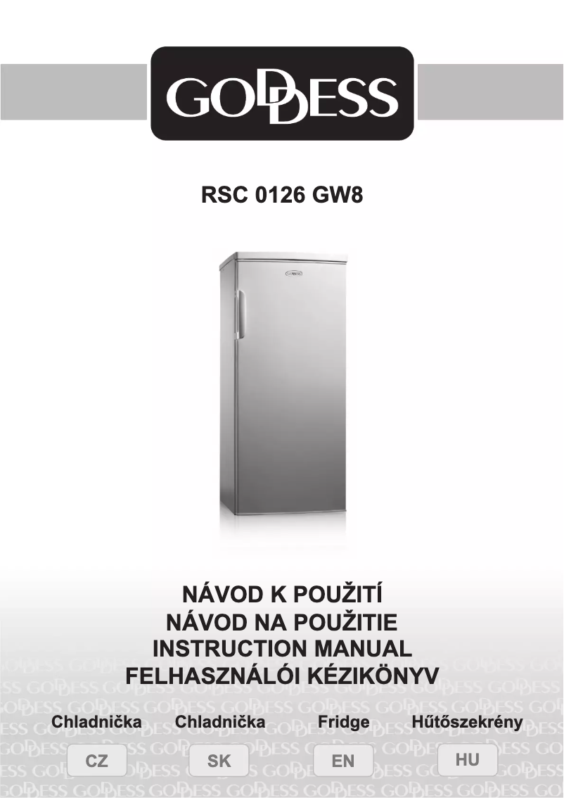 Page 1 of the manual User Manual Goddess RSC 0126 GW8