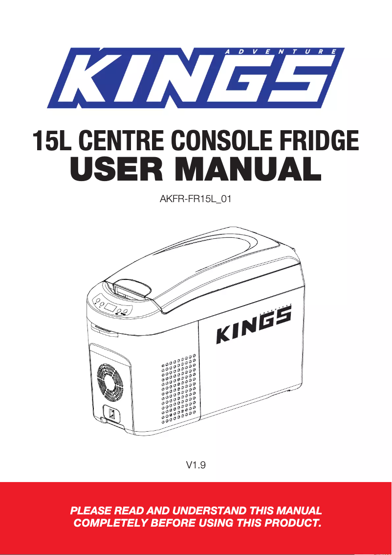First page image of the manual for AKFR-FR15L_01