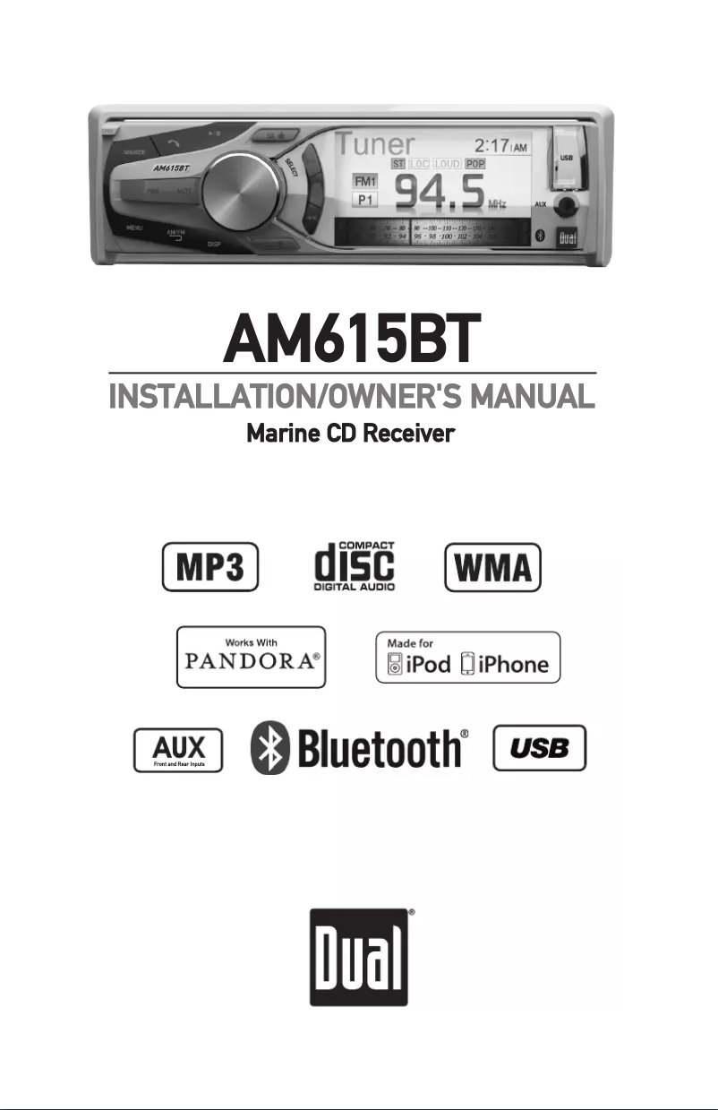 Page 1 of the manual User Manual Dual AM615BT
