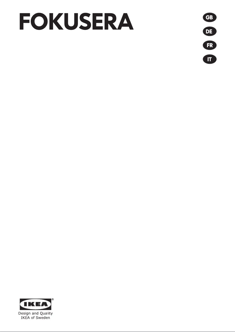 First page image of the manual for FOKUSERA 805.269.99