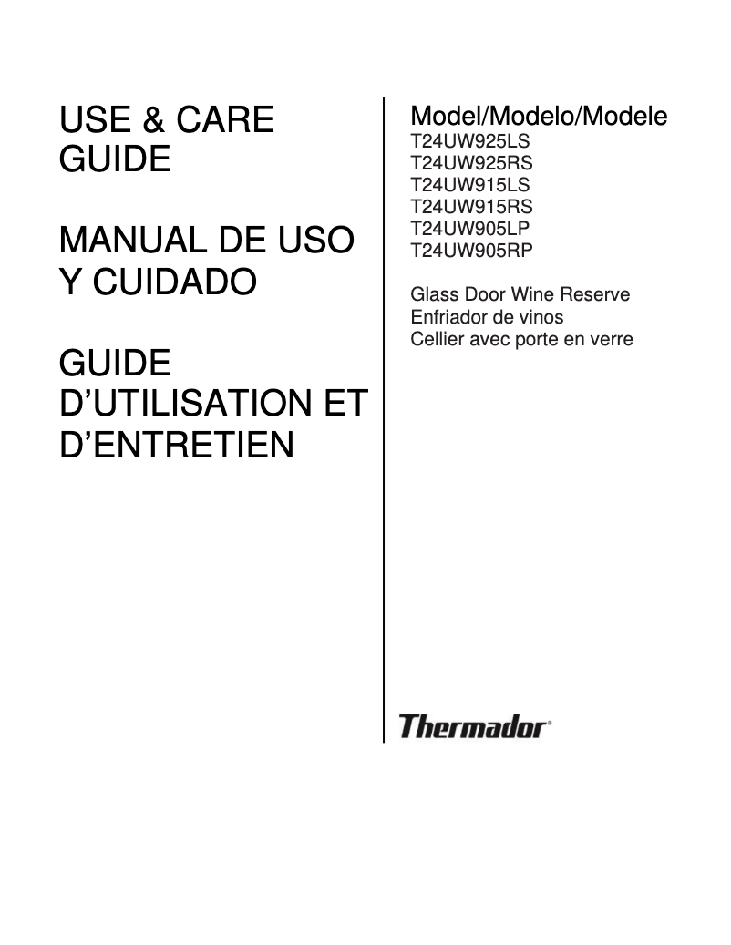 First page image of the manual for T24UW915LS