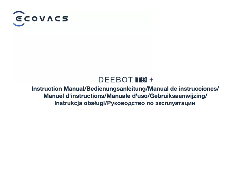 Page 1 de la notice Manuel utilisateur ECOVACS Deebot T9+