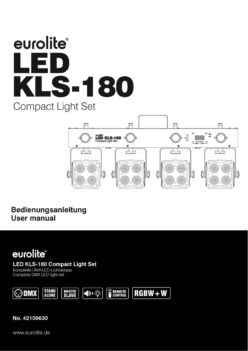 First page image of the manual for LED KLS-180