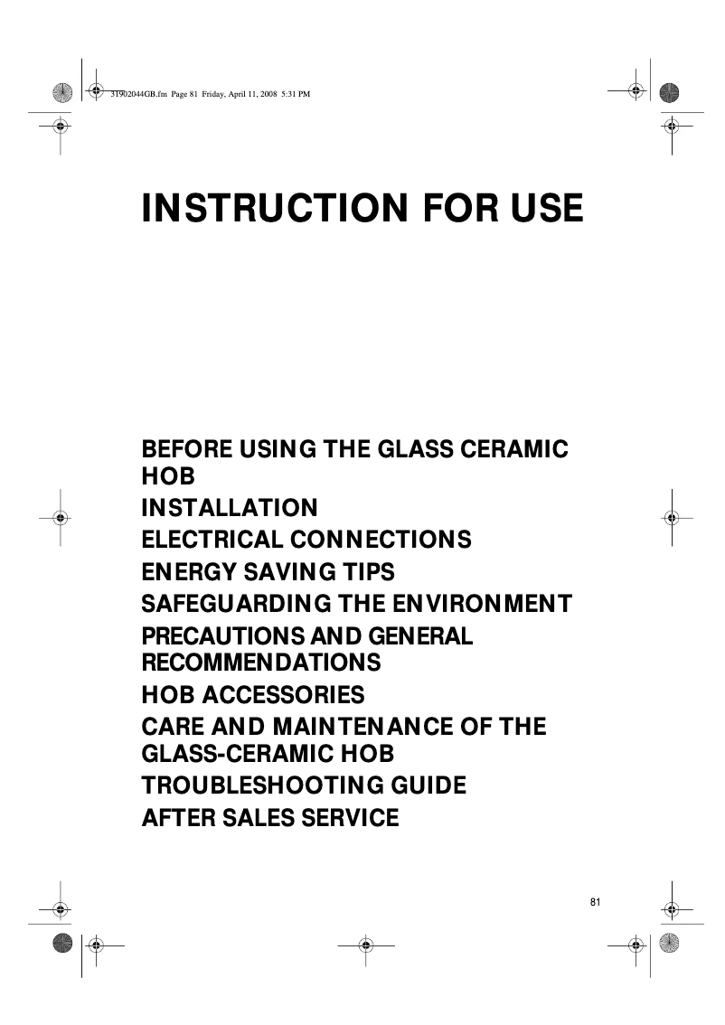 Image de la première page du manuel de l'appareil AKR 996 IX