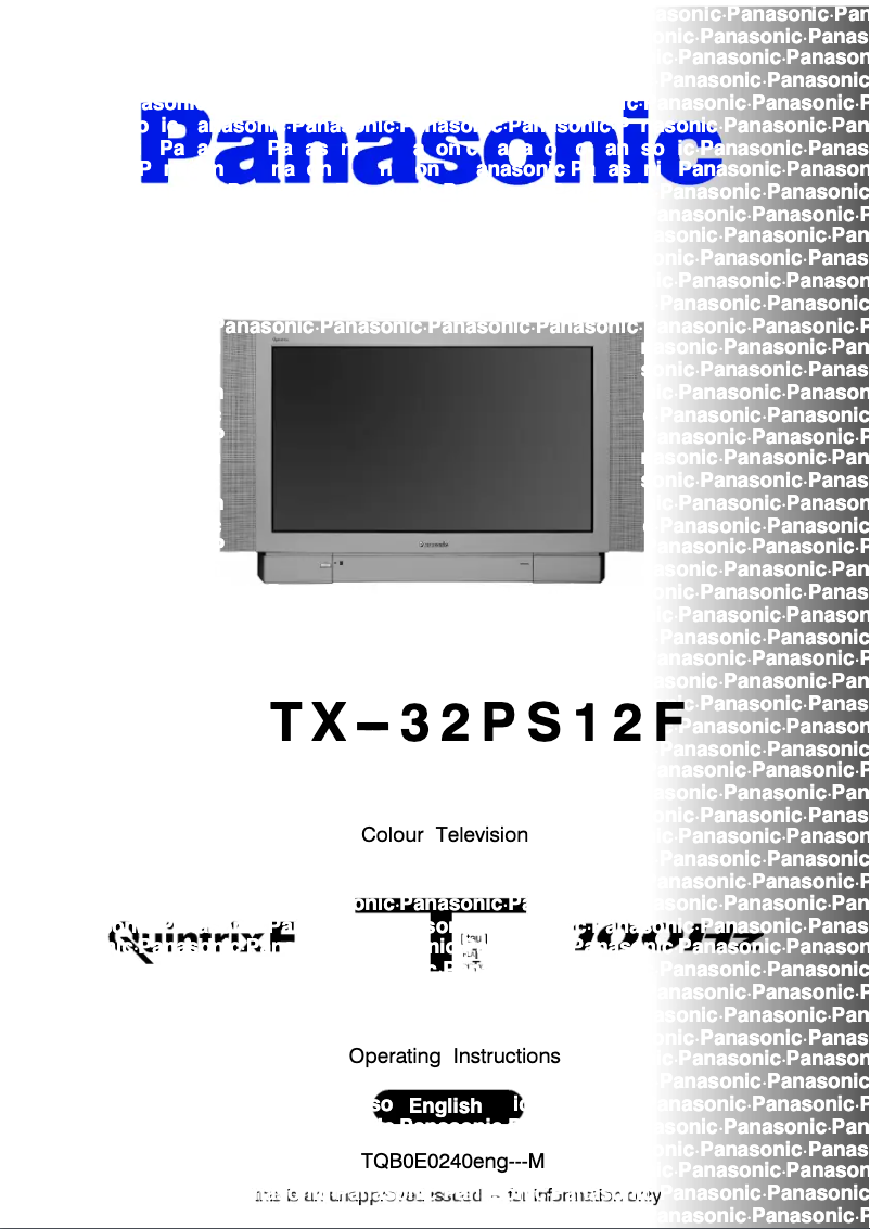 First page image of the manual for TX-32PS12F