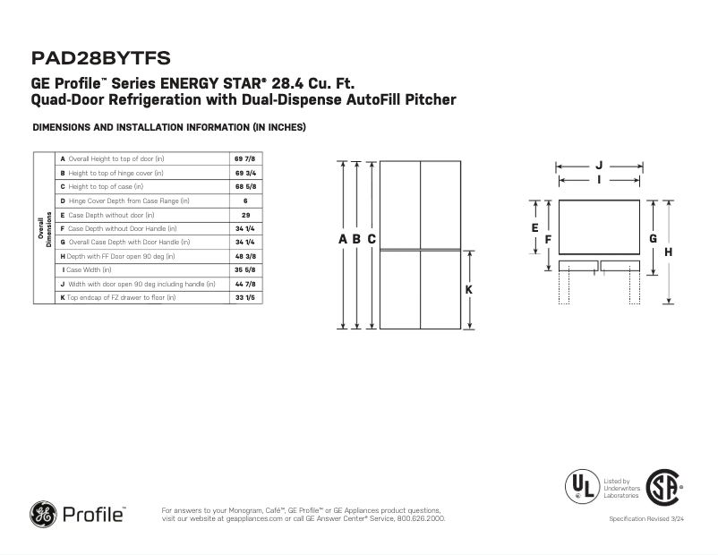 First page image of the manual for P29BYTFS