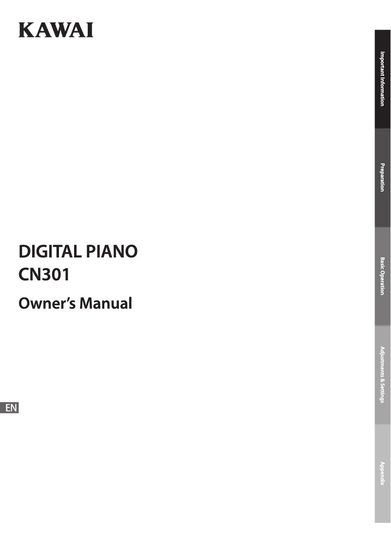 Image de la première page du manuel de l'appareil CN301