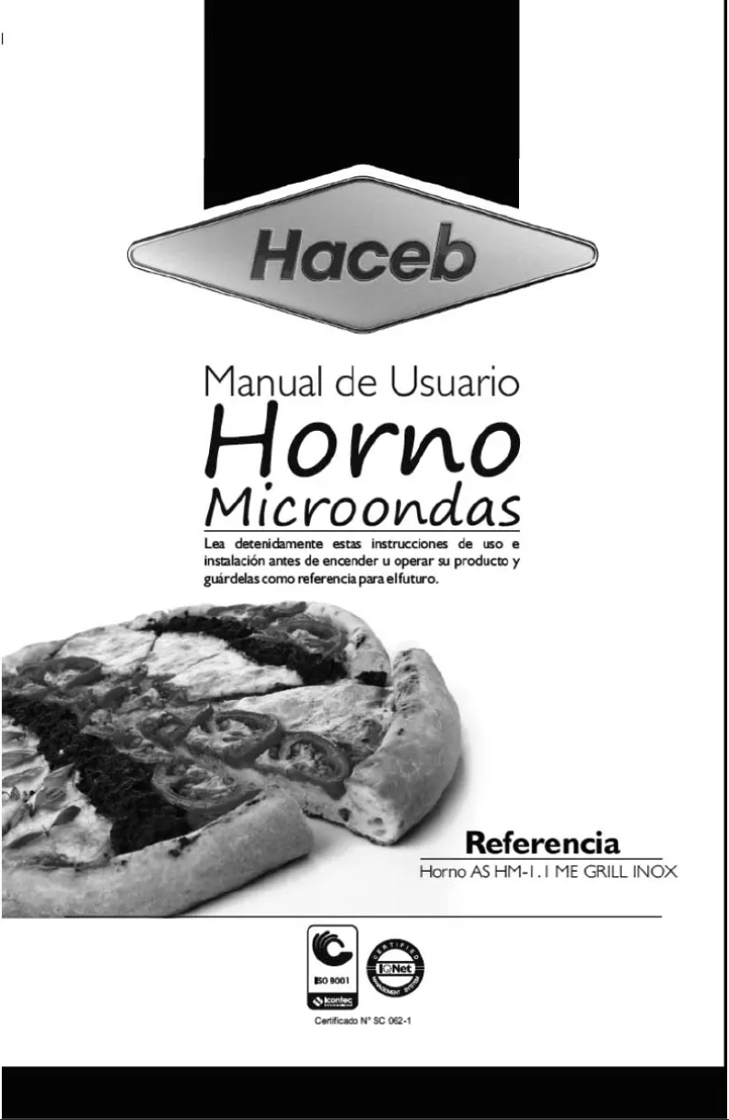 Page 1 of the manual User Manual Haceb Assento HM 1.1 ME GRILL