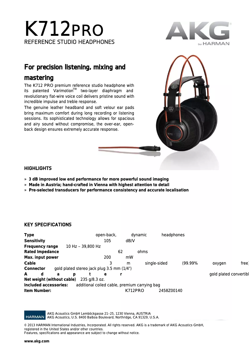 First page image of the manual for K712