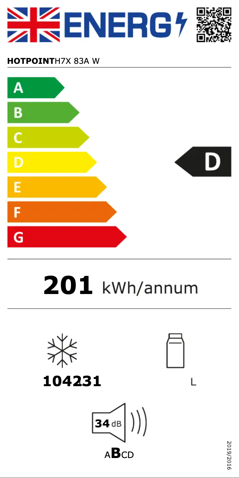 First page image of the manual for H7X 83A W