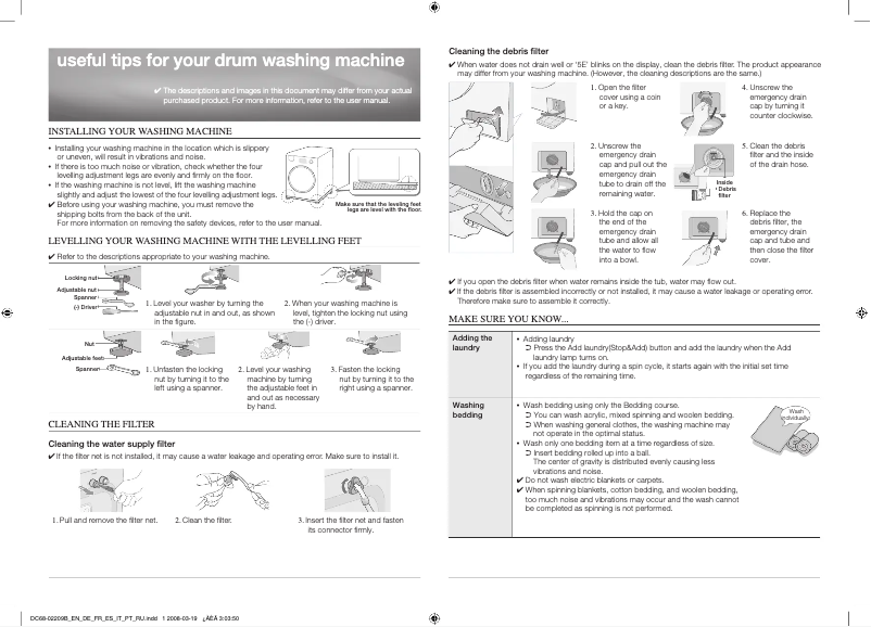 First page image of the manual for WW7AM642OPW