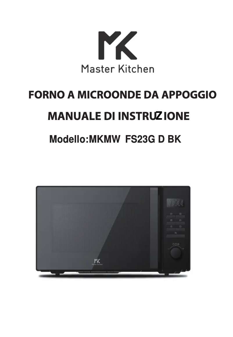 Page 1 of the manual User Manual Master Kitchen MKMW FS23G D BK