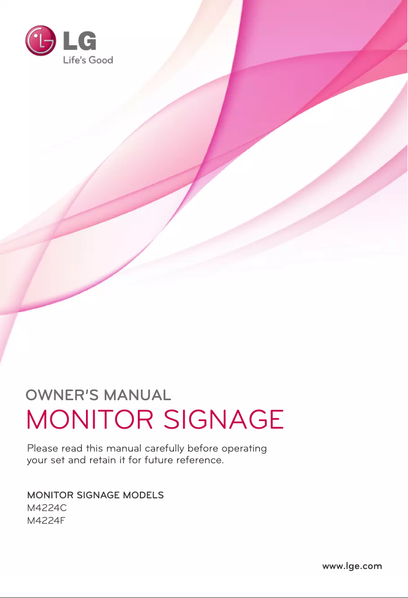 Page 1 of the manual User Manual LG M4224C-FA