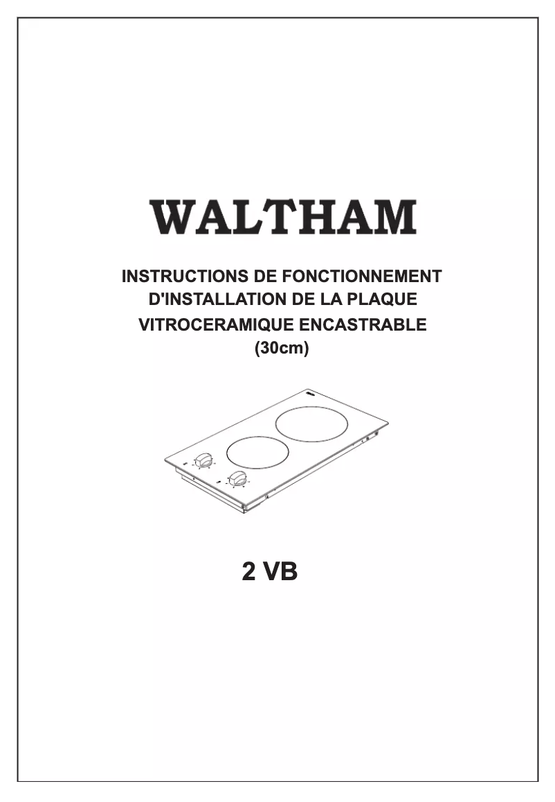 First page image of the manual for 2 VB