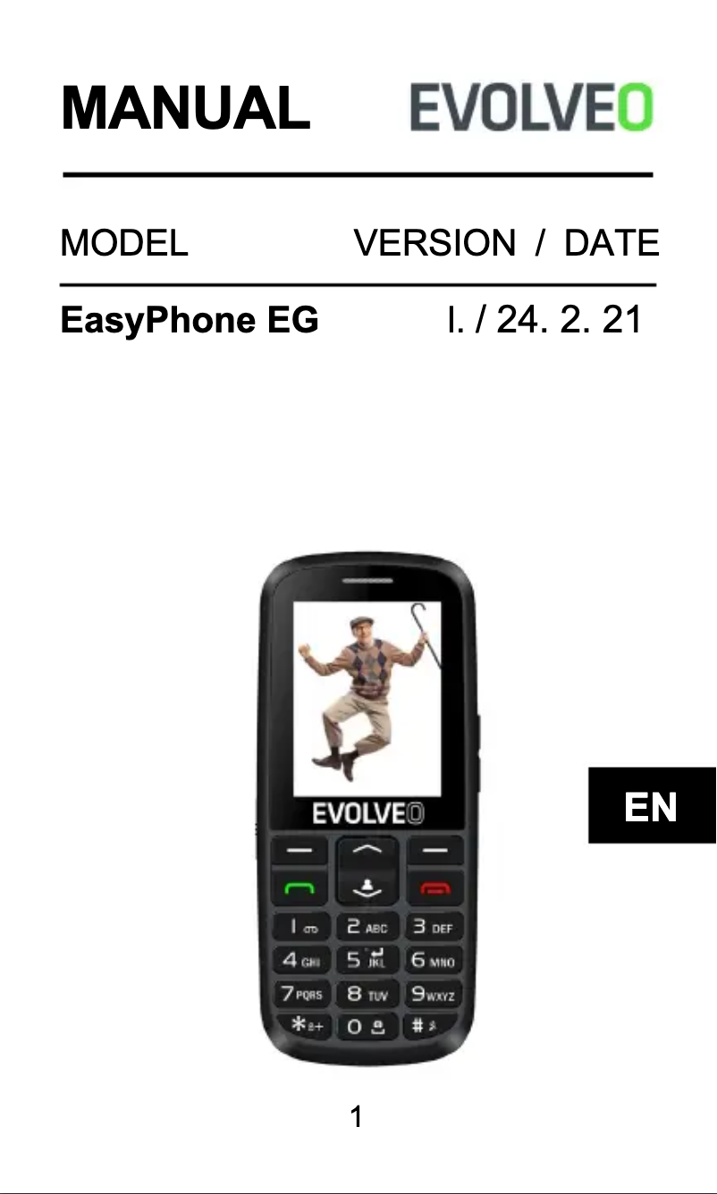 First page image of the manual for EasyPhone EG