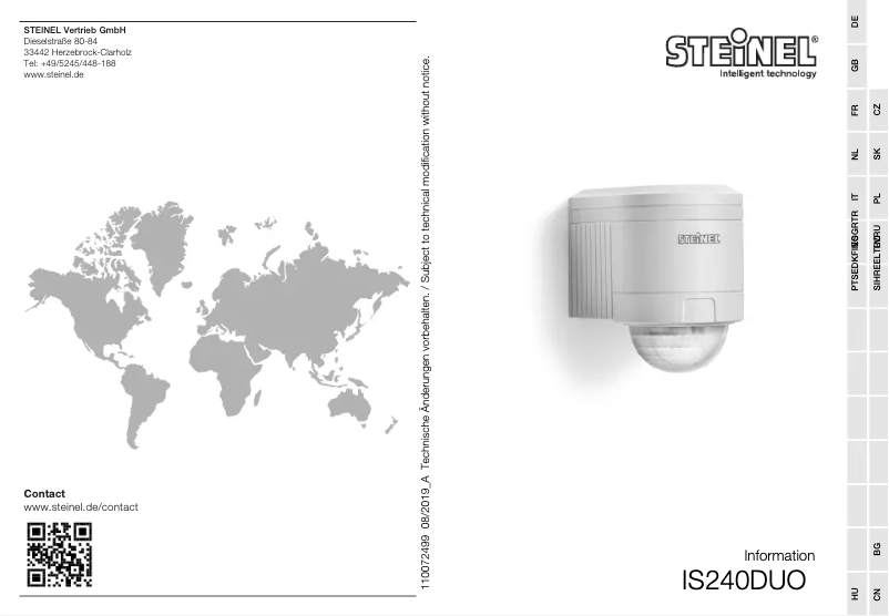 Page 1 of the manual User Manual Steinel IS 240 DUO