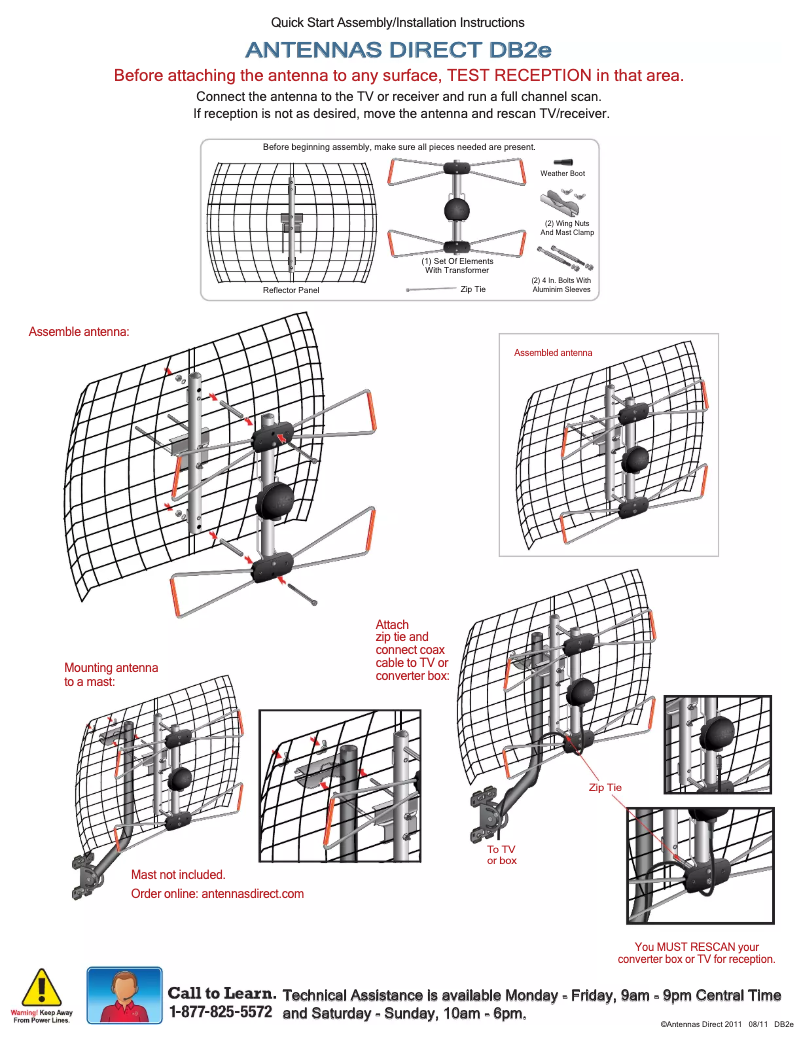 Page 1 of the manual User Manual Antennas Direct DB2e