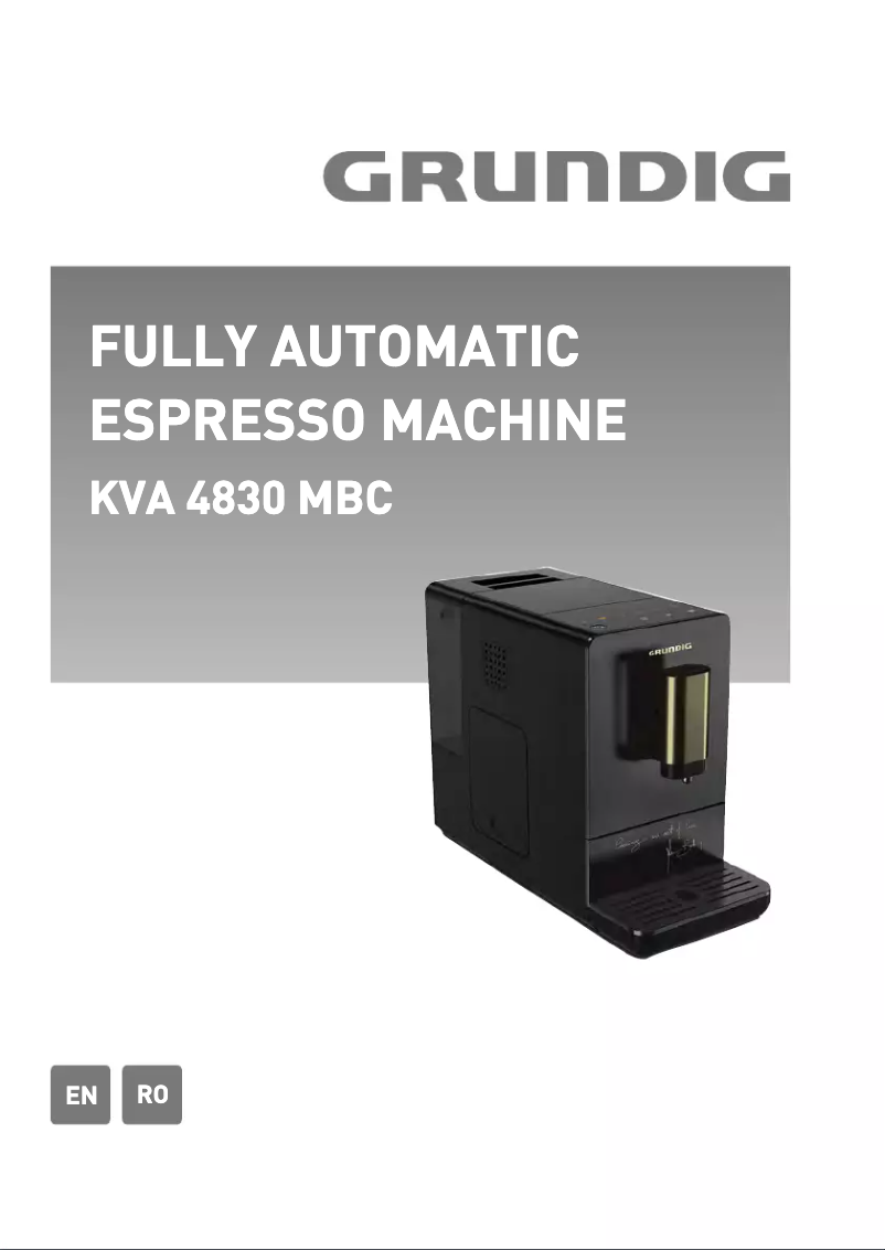 First page image of the manual for KVA4830MBC