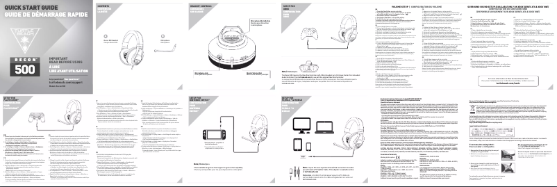 First page image of the manual for Recon 500