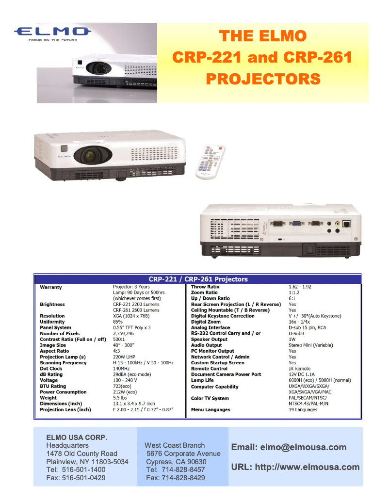 Image de la première page du manuel de l'appareil CRP-221