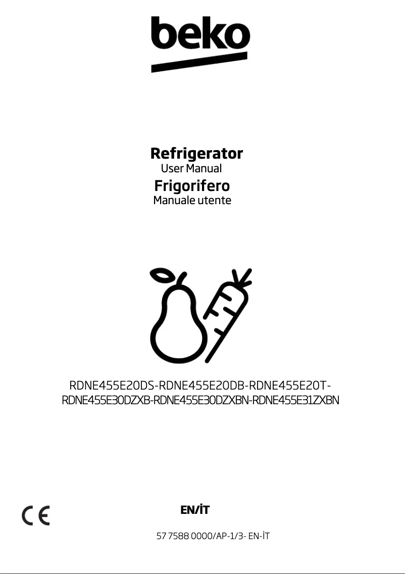 Page 1 of the manual User Manual Beko RDNE455E31ZXBN