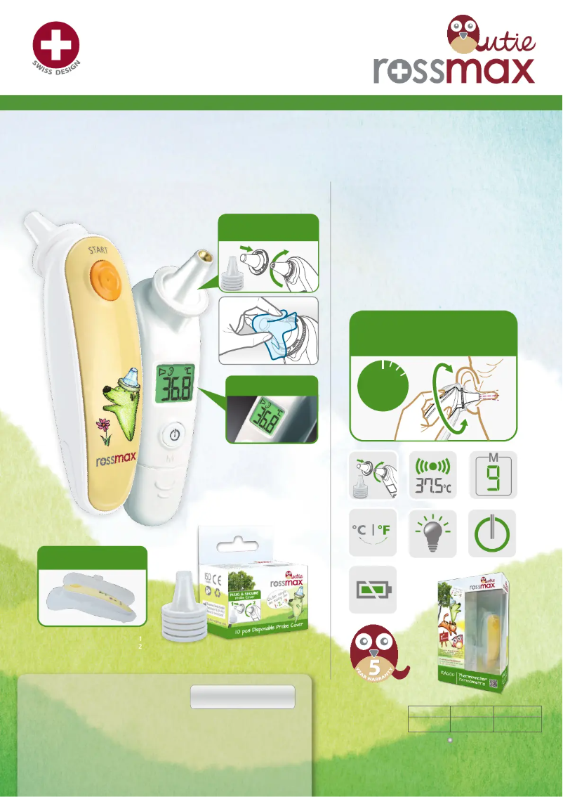 Page 1 of the manual Brochure Rossmax Qutie RA600