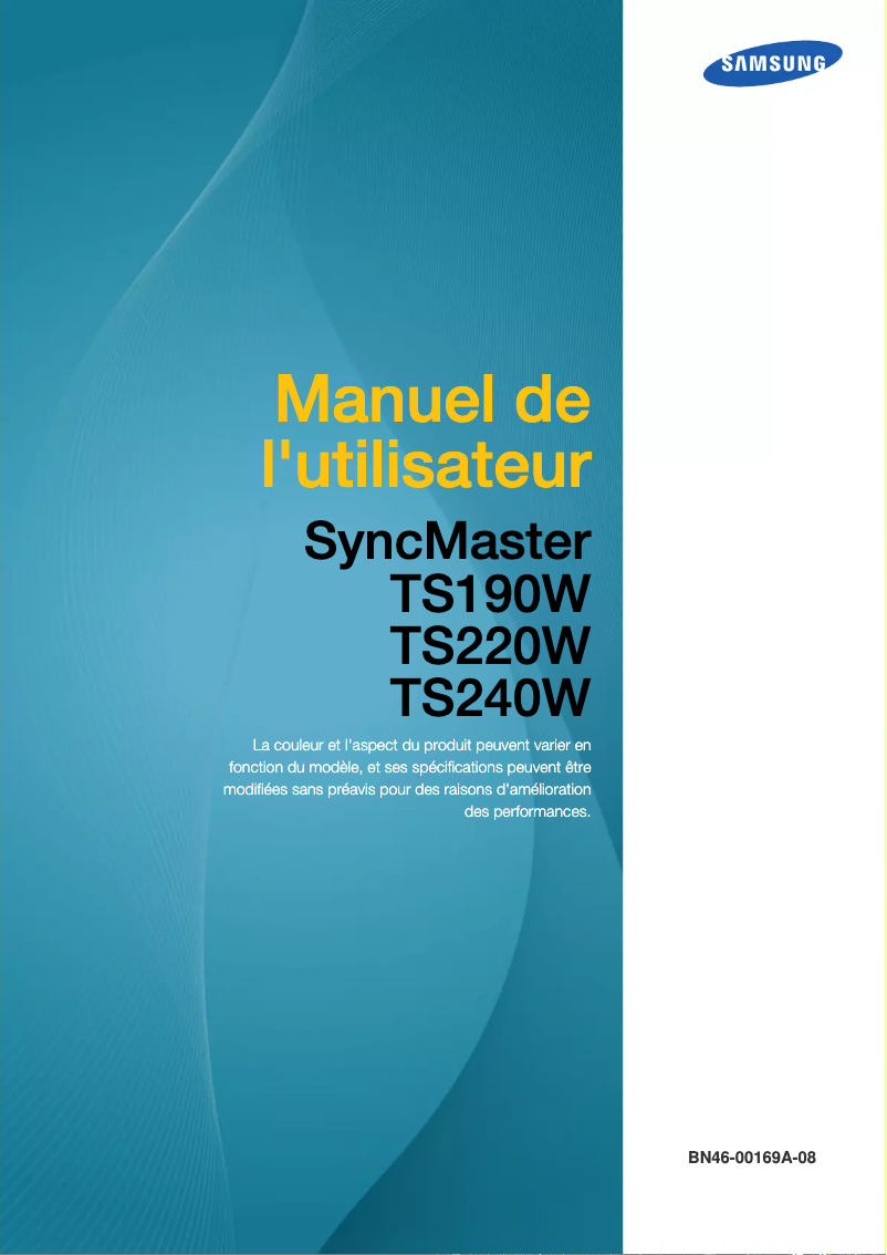 First page image of the manual for TS220W