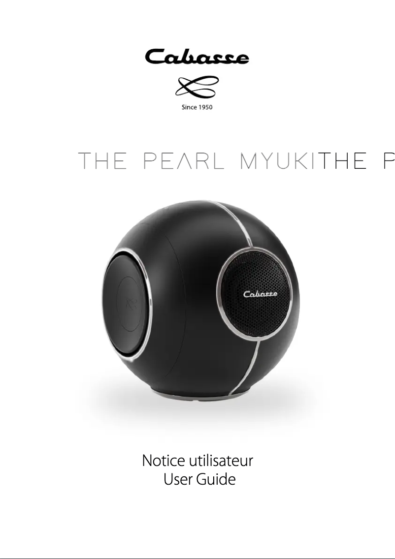 Page 1 of the manual User Manual Cabasse The Pearl Myuki