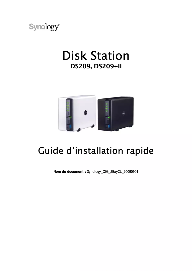 Page 1 of the manual User Manual Synology DiskStation DS209