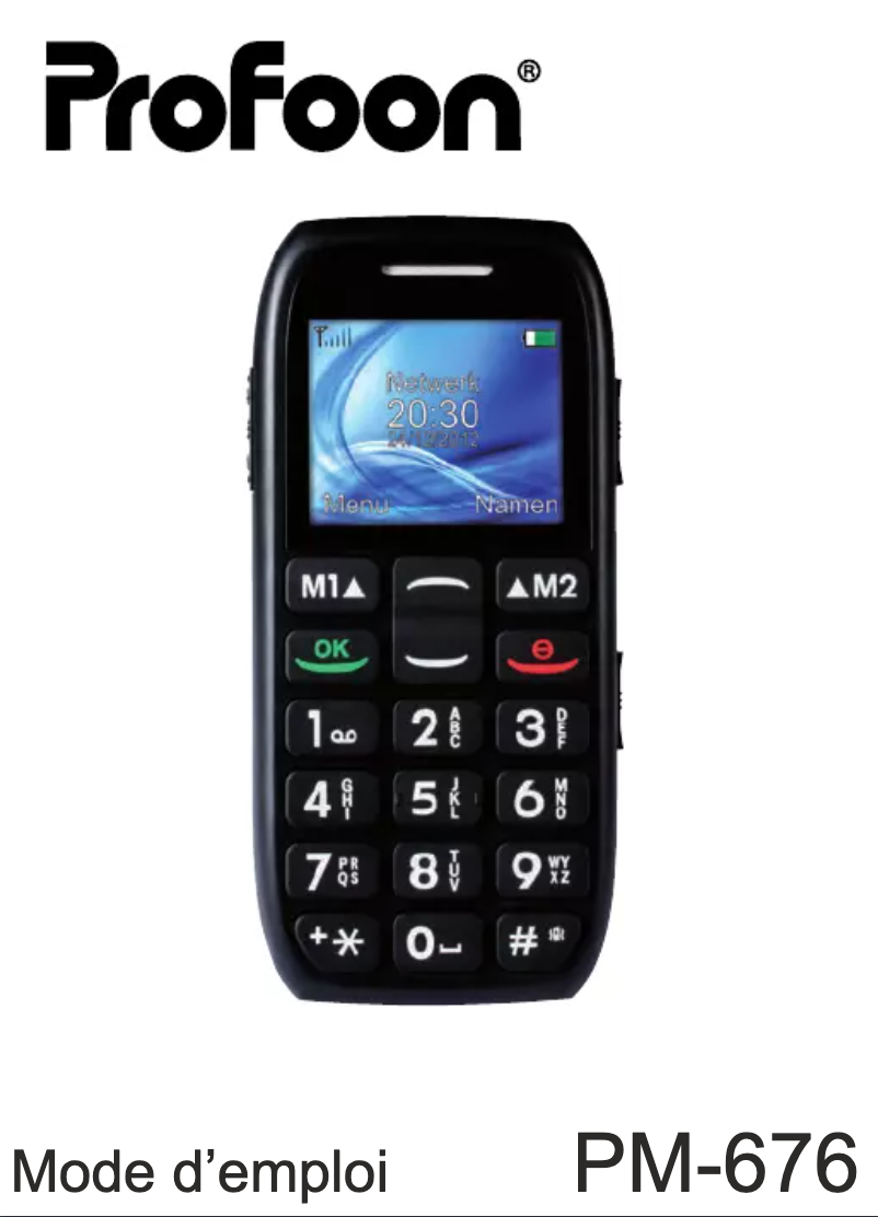 Page 1 de la notice Manuel utilisateur Profoon PM-676