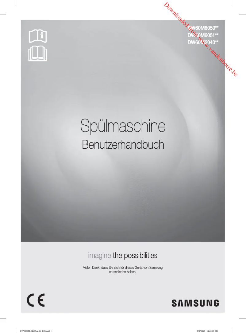 Page 1 of the manual User Manual Samsung DW60M6040SS