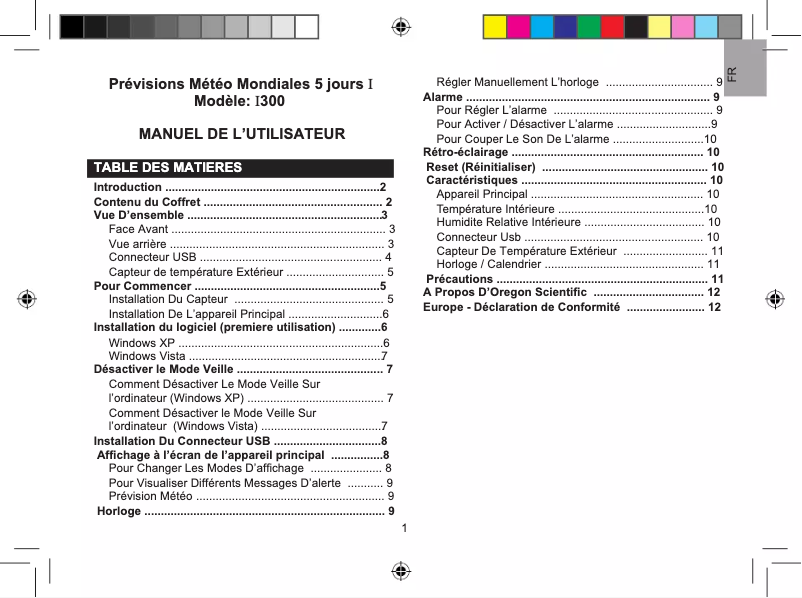 First page image of the manual for I300