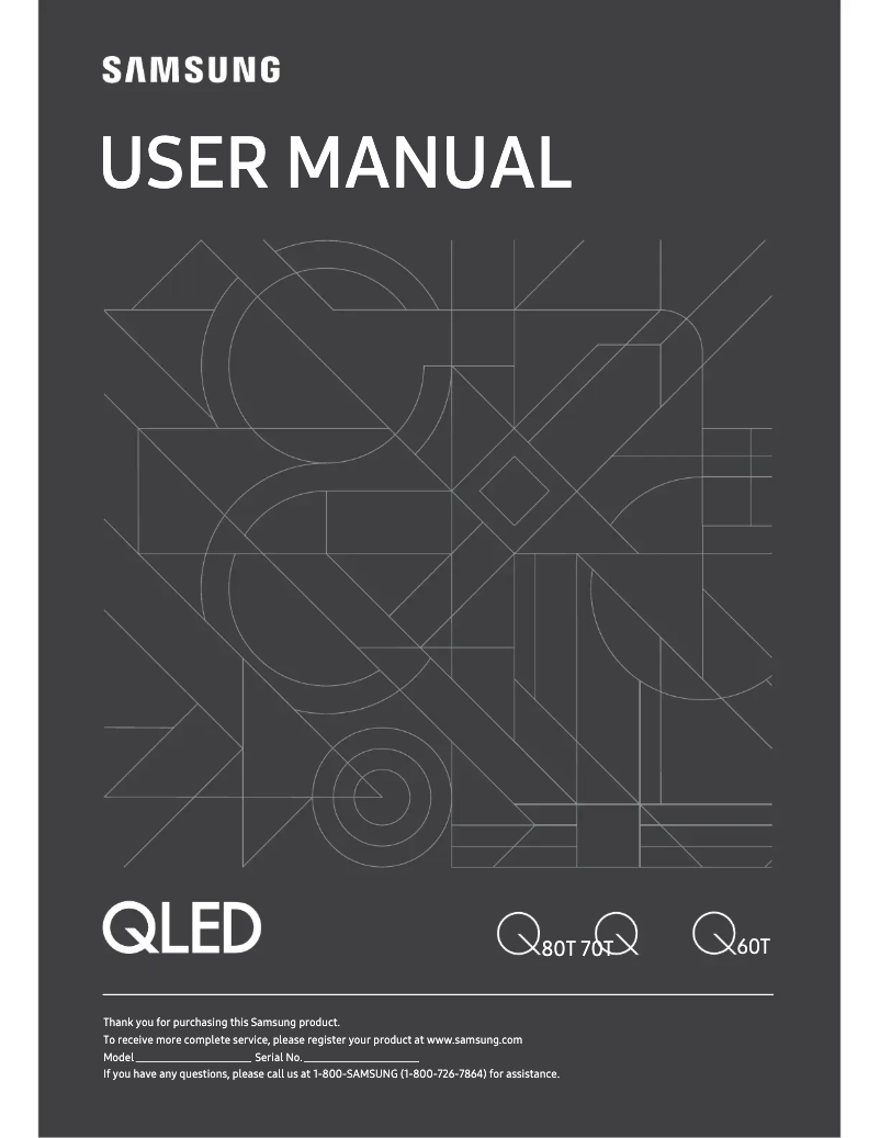 First page image of the manual for QN85Q70T
